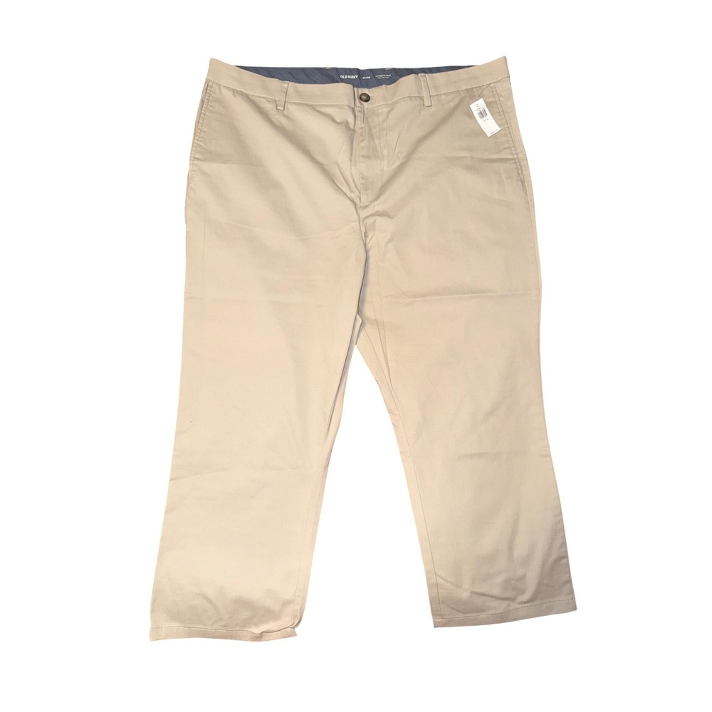 Old Navy Ultimate Slim Built-In Flex Khaki Chino Pants Mens 42x34 Tan‎ NWT